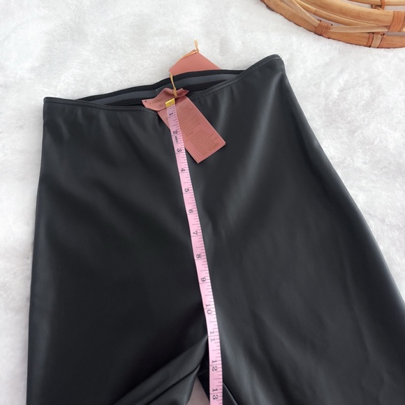 Wolford Amina Muaddi Faux Leather Leggings Stirrup Black NWT - Picture 13 of 13